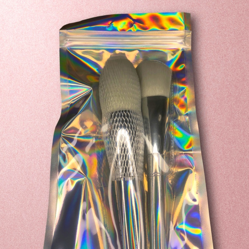 NWT F.A.R.A.H. Essentials Brush Duo Holographic 2 PC Set - Picture 2 of 2